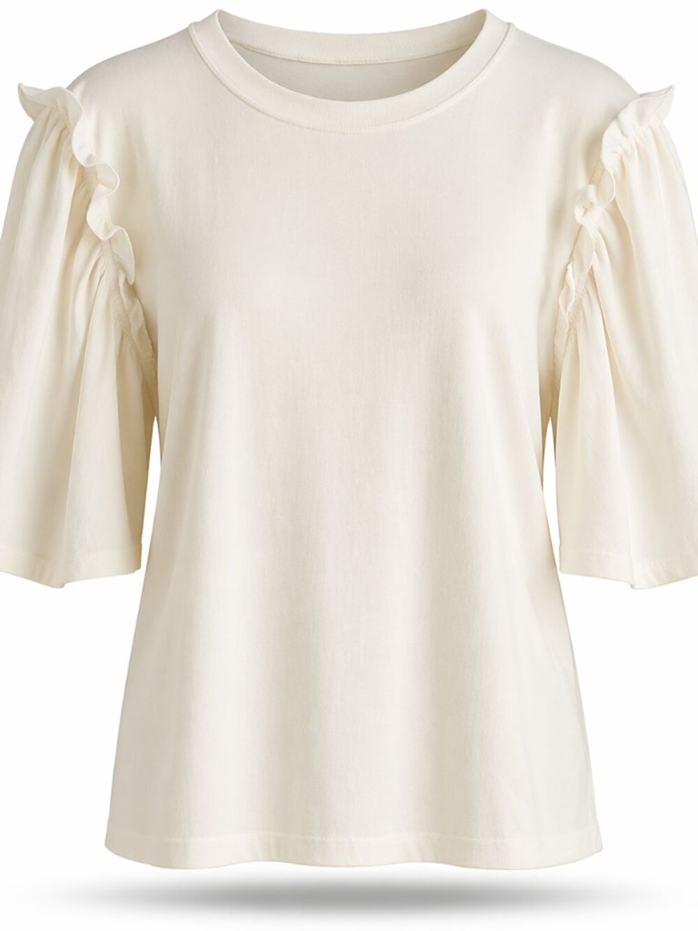 Worthington White Ruffle Sleeve Top 3X Elegant Blouse Career Minimalist
